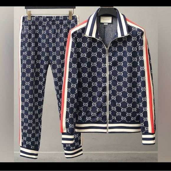 Gucci Blue Tracksuit with Red and White Accents - Picture 1 of 7